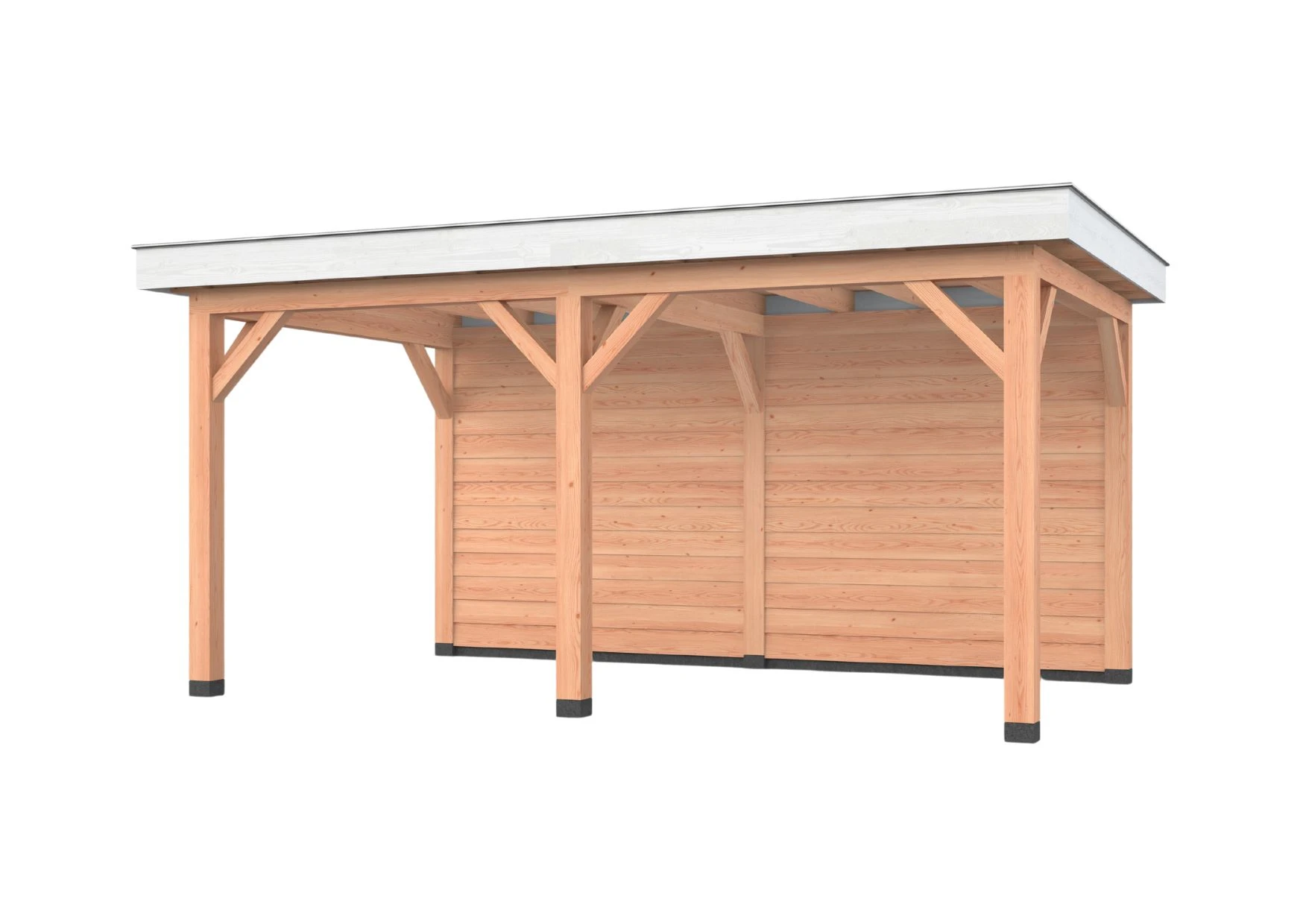 Douglas overkapping, 500 x 300, met achterwand, Westwood Holland - Afbeelding 1